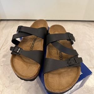 New. Birkenstock Salina Strap Sandals Womens Mens Black size 37 NEW in box
